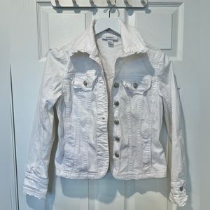 Dressbarn White Jean Jacket
